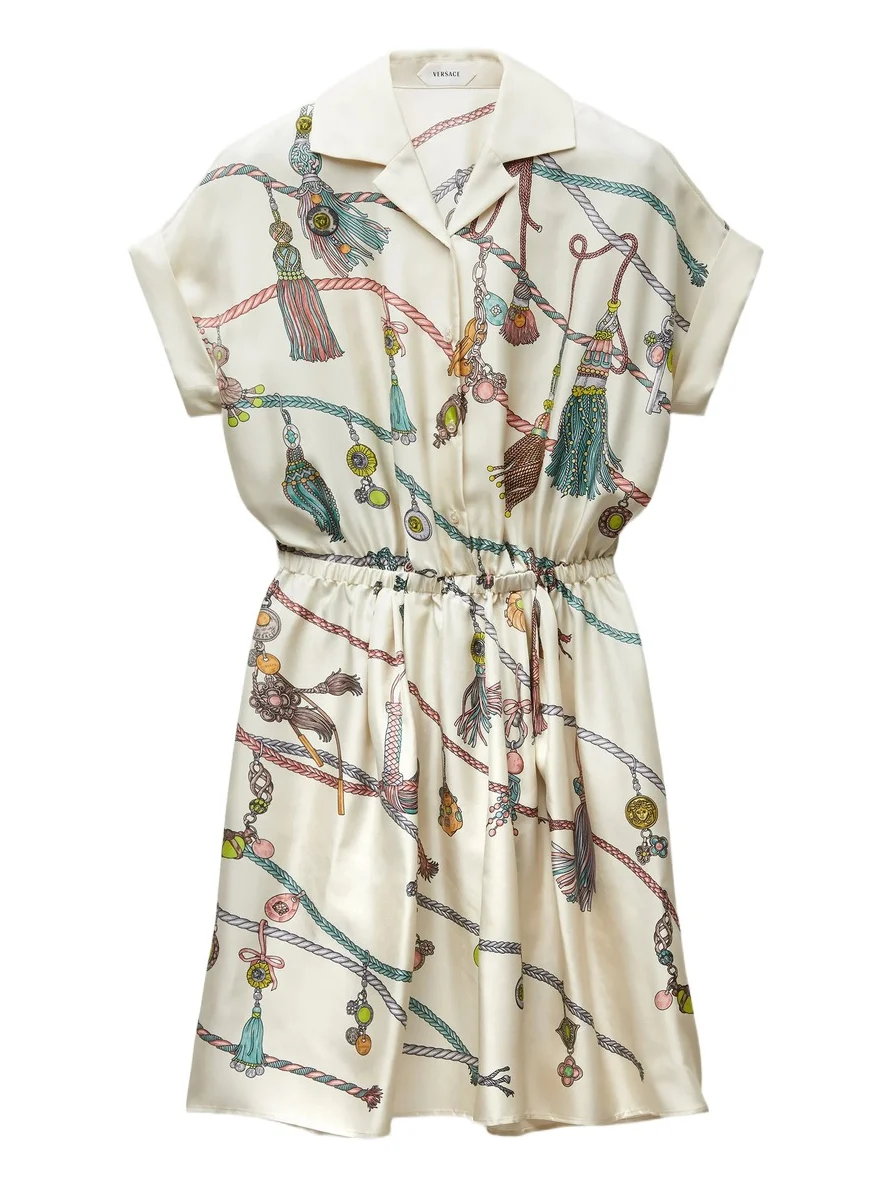 Printed Silk Twill Mini Dress Printed Silk Twill Mini Dress