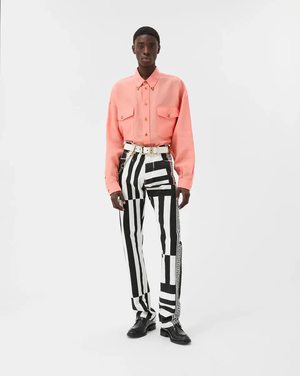 Versace Printed Straight Leg Jeans | Thumbnail 2 Versace Printed Straight Leg Jeans | Thumbnail 2