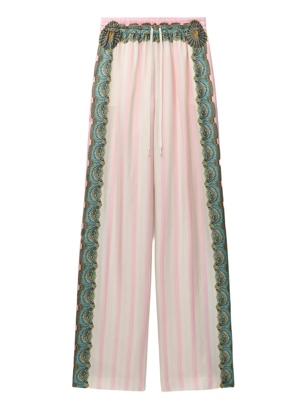Versace Printed Silk Twill Pajama-Style Pants