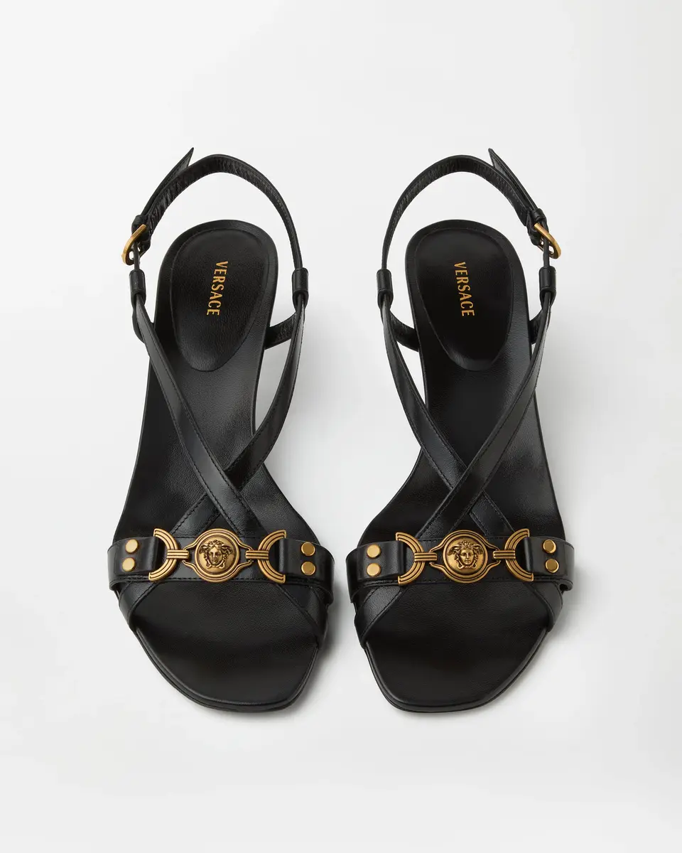 Versace Marisa Leather Sandals 50 mm | Thumbnail 2 Versace Marisa Leather Sandals 50 mm | Thumbnail 2