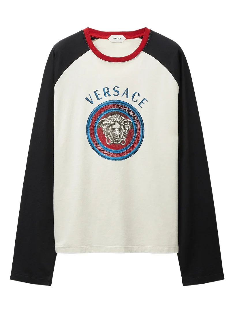 Versace Printed Cotton-Jersey Regular T-Shirt
