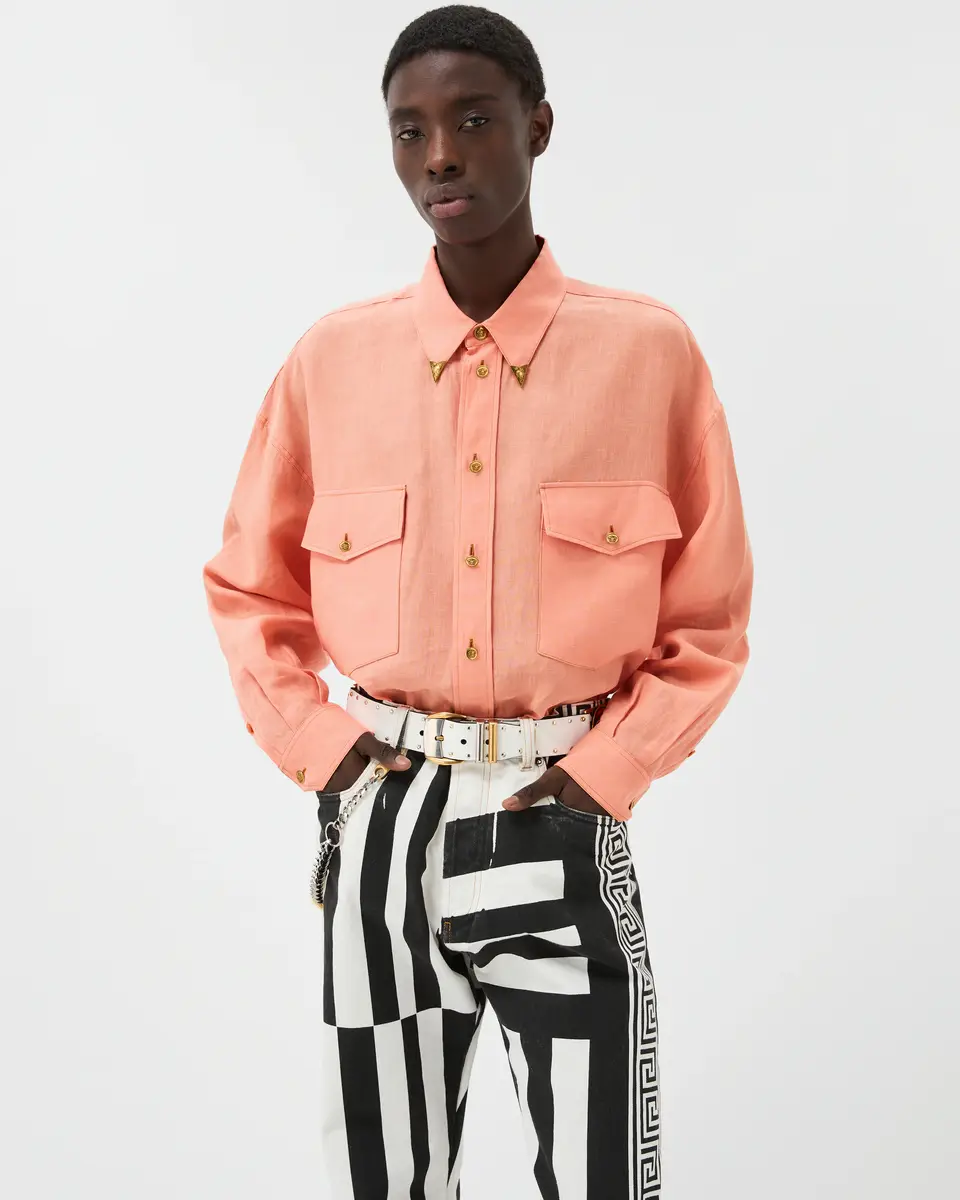 Versace Linen Loose Shirt | Thumbnail 2 Versace Linen Loose Shirt | Thumbnail 2