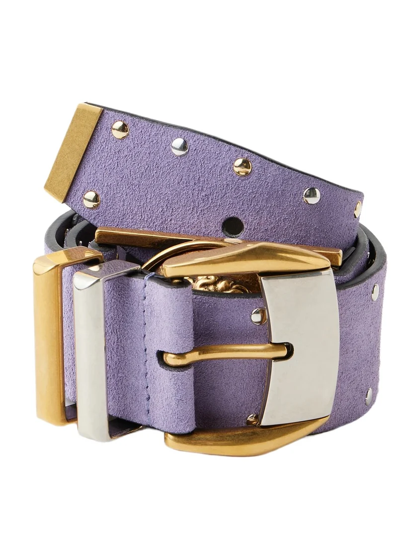Studded Suede Belt 4 cm Studded Suede Belt 4 cm