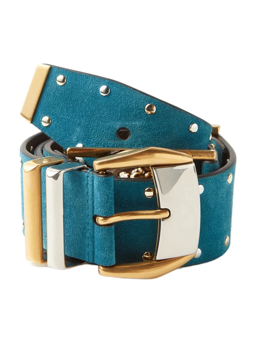 Studded Suede Belt 4 cm Studded Suede Belt 4 cm