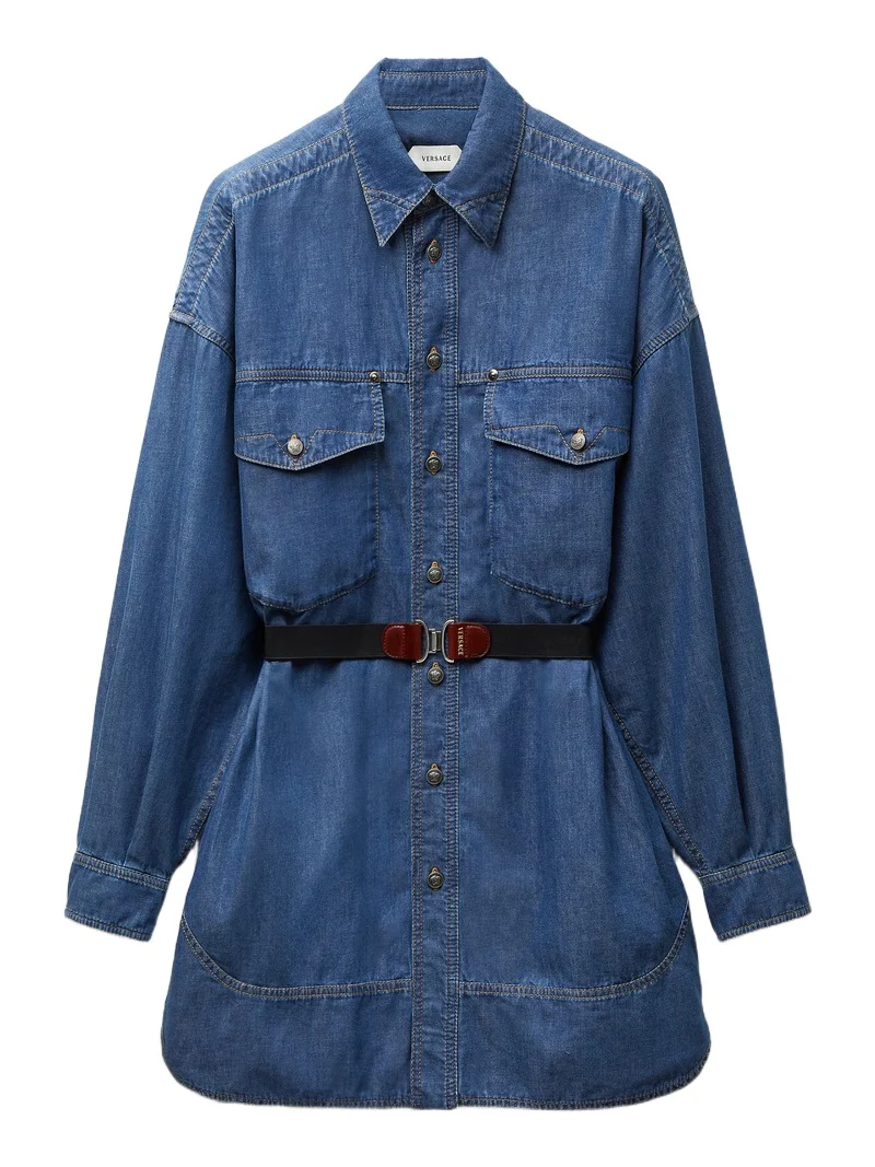 Chambray Denim Mini Dress