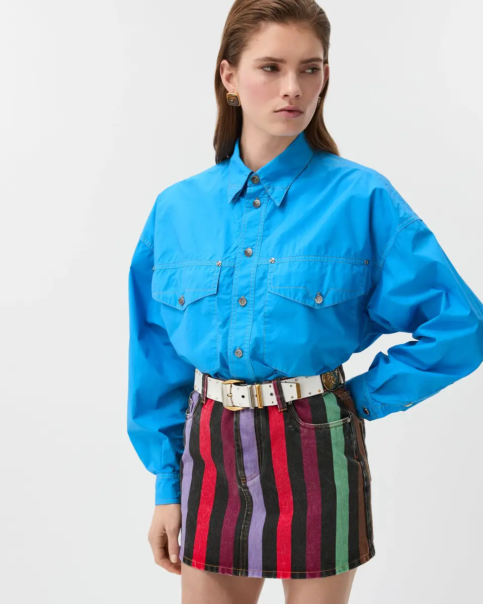 Versace Cotton-Poplin Crop Shirt | Thumbnail 2 Versace Cotton-Poplin Crop Shirt | Thumbnail 2