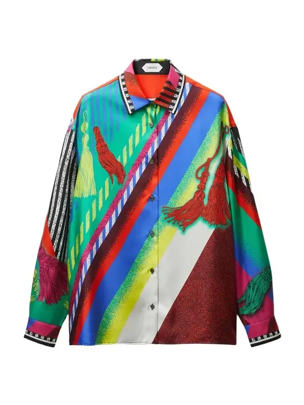 Printed Silk Twill Shirt