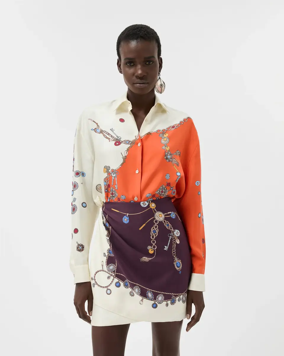 Versace Printed Silk Twill Shirt | Thumbnail 2