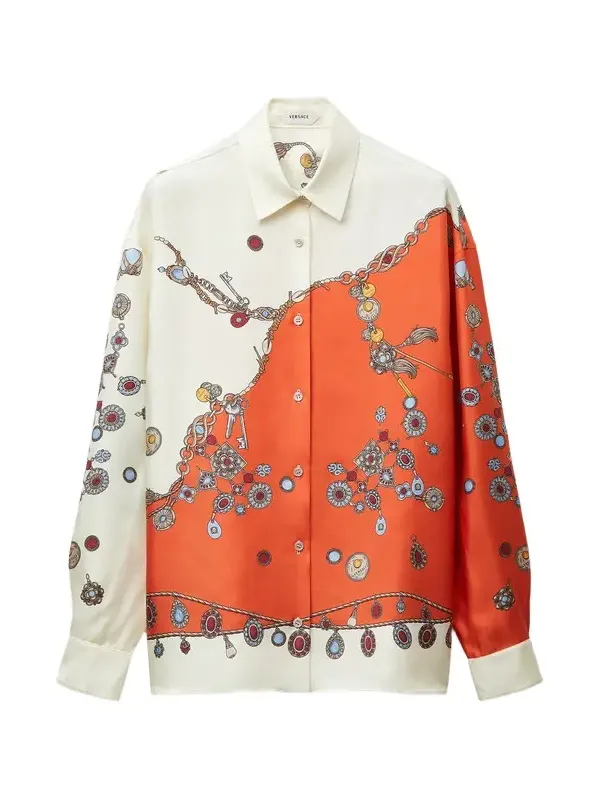 Printed Silk Twill Shirt
