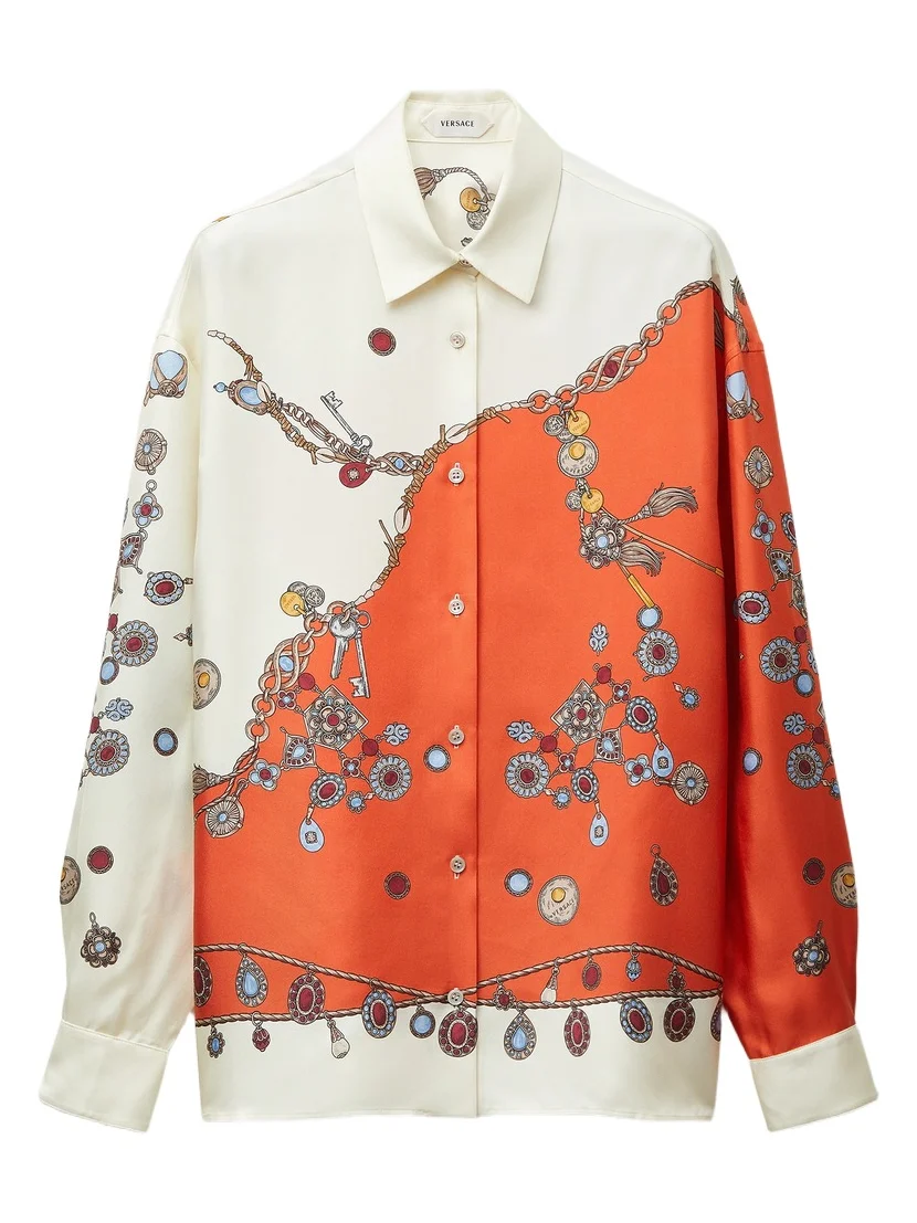 Printed Silk Twill Shirt Printed Silk Twill Shirt