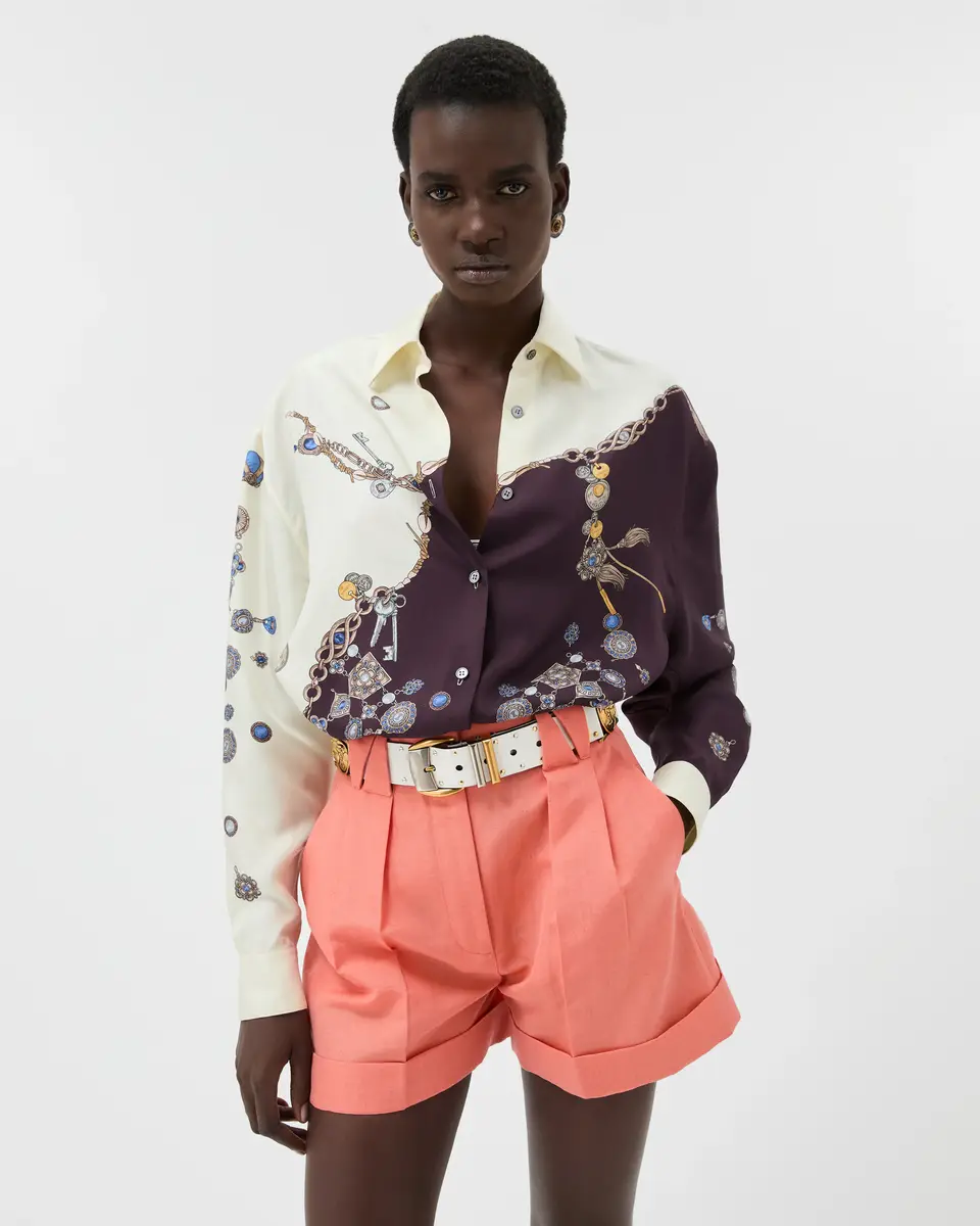 Versace Printed Silk Twill Shirt | Thumbnail 2 Versace Printed Silk Twill Shirt | Thumbnail 2