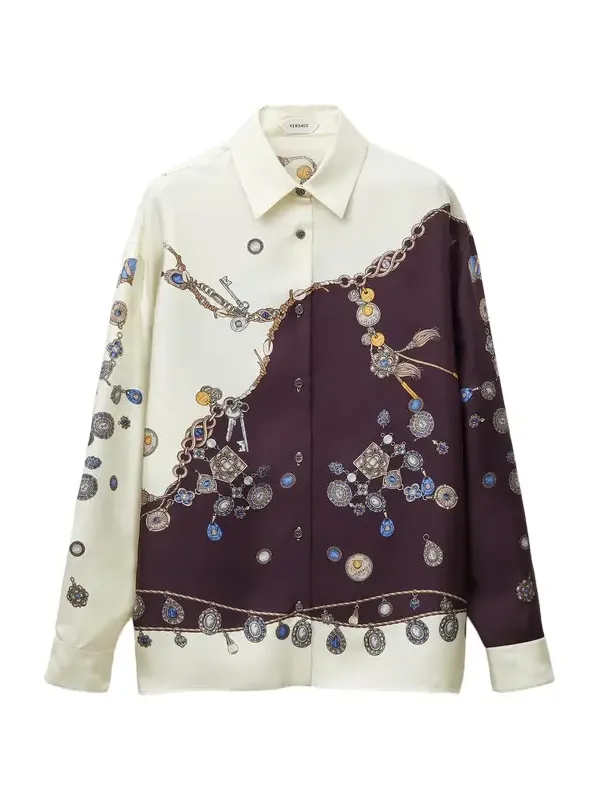 Printed Silk Twill Shirt