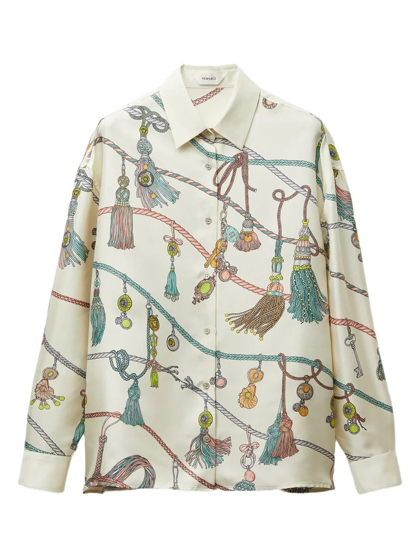 Printed Silk Twill Shirt Printed Silk Twill Shirt