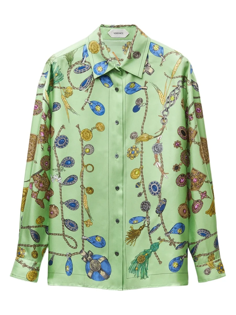 Printed Silk Twill Shirt