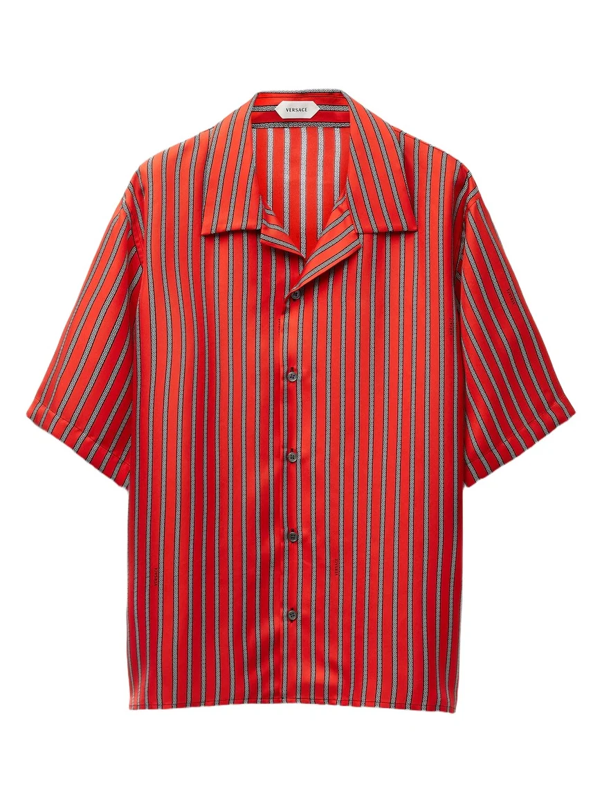 Versace Printed Silk Twill Shirt