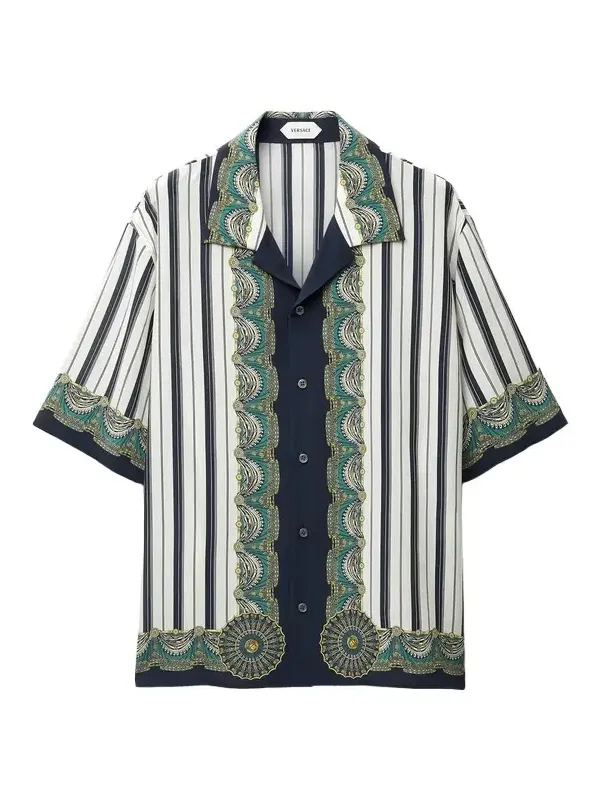 Versace Printed Crêpe De Chine Silk Shirt