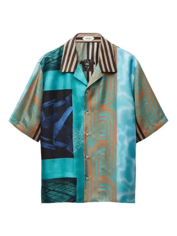 Printed Silk Twill Shirt
