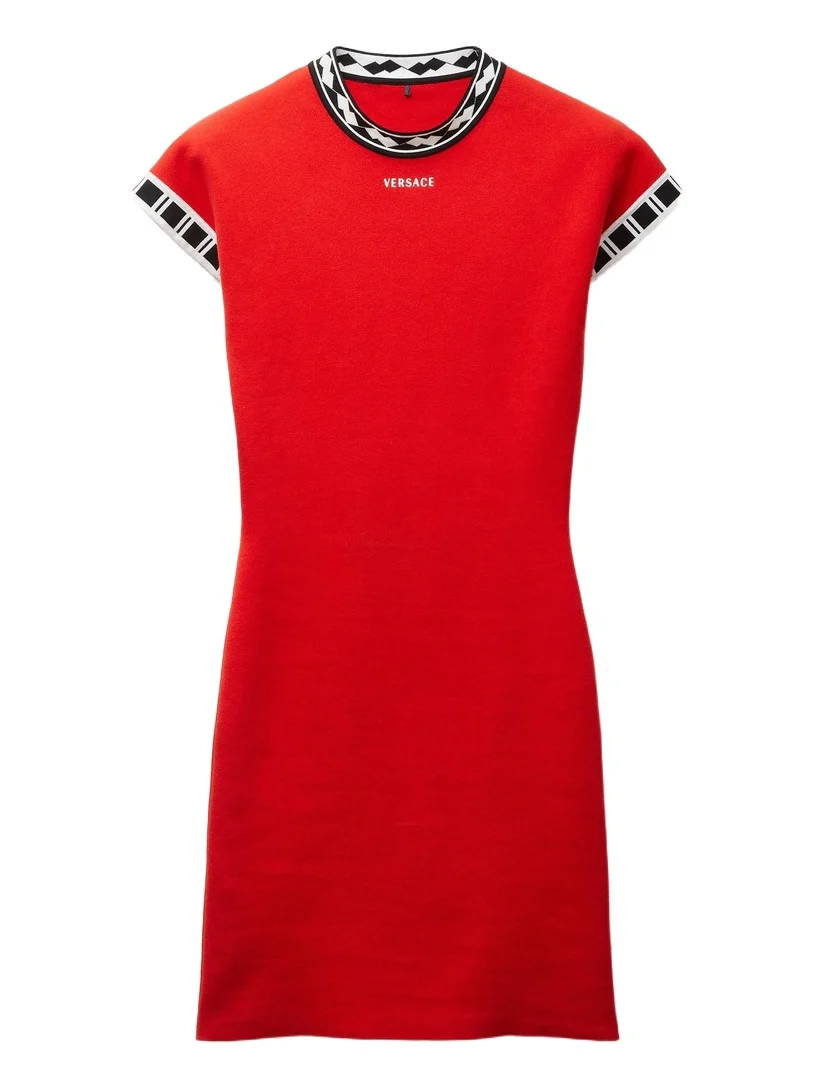 Versace Cotton Knit Mini Dress