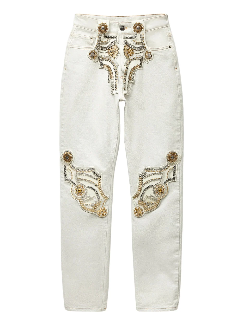Embroidered Straight Jeans Embroidered Straight Jeans