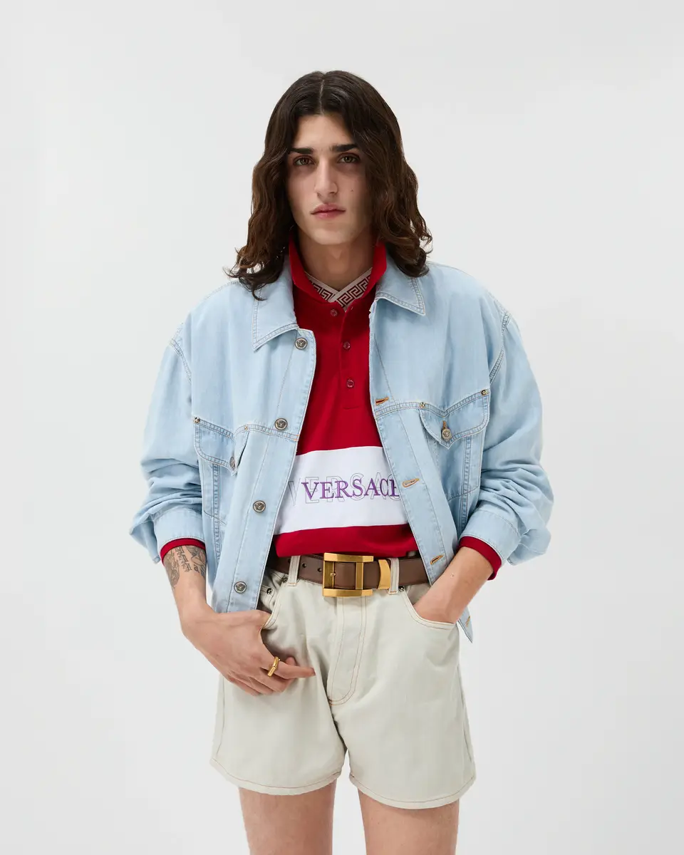 Versace Chambray Denim Blouson | Thumbnail 2 Versace Chambray Denim Blouson | Thumbnail 2