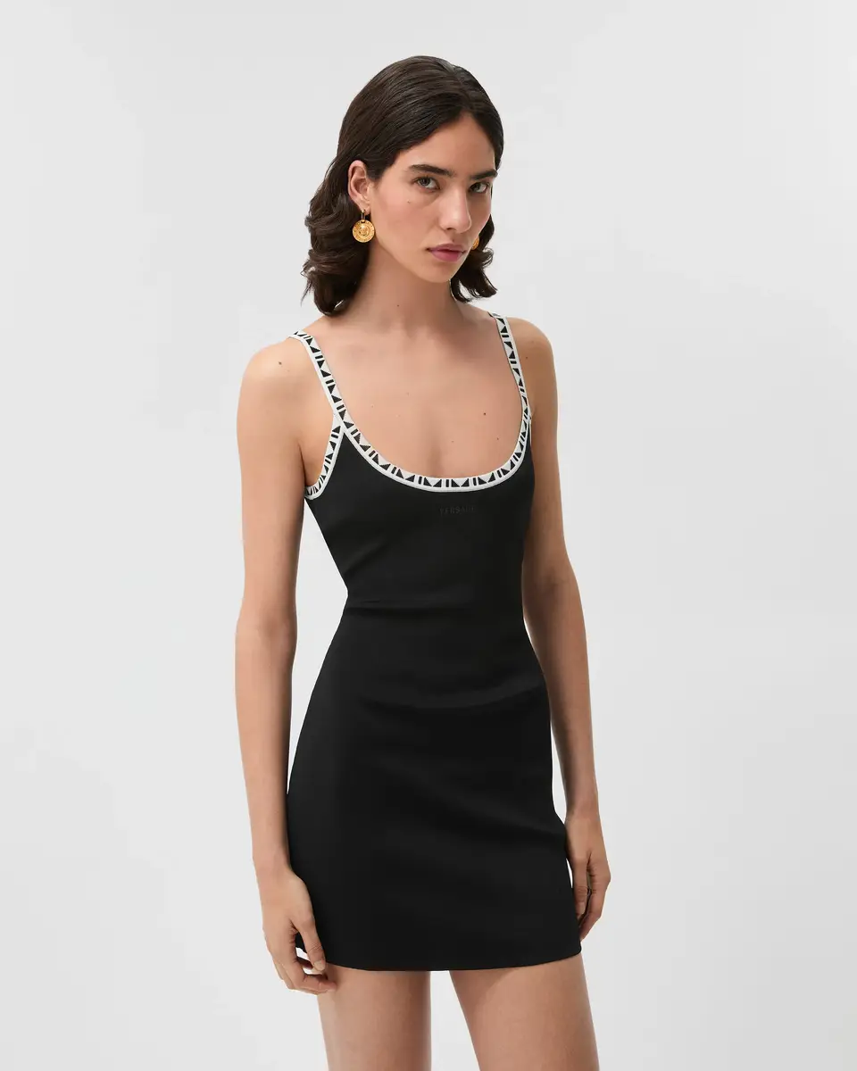 Versace Stretch Viscose Jacquard Mini Dress | Thumbnail 2 Versace Stretch Viscose Jacquard Mini Dress | Thumbnail 2
