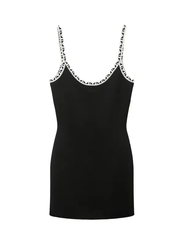Stretch Viscose Jacquard Mini Dress