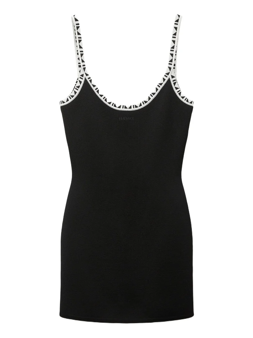 Versace Stretch Viscose Jacquard Mini Dress
