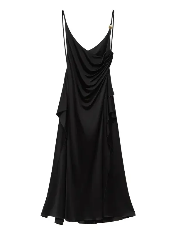 Viscose-Jersey Draped Midi Dress Viscose-Jersey Draped Midi Dress
