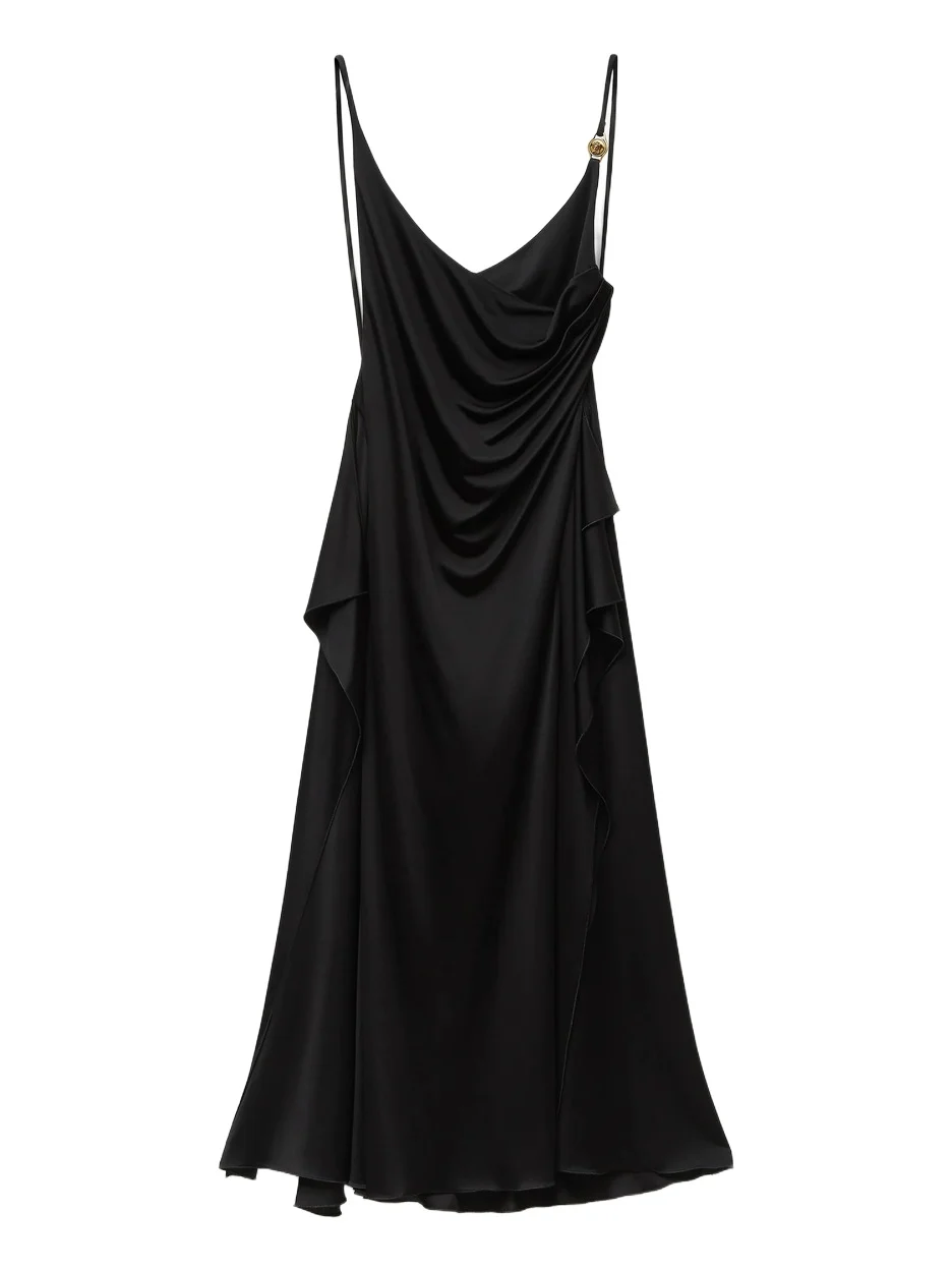 Viscose-Jersey Draped Midi Dress Viscose-Jersey Draped Midi Dress