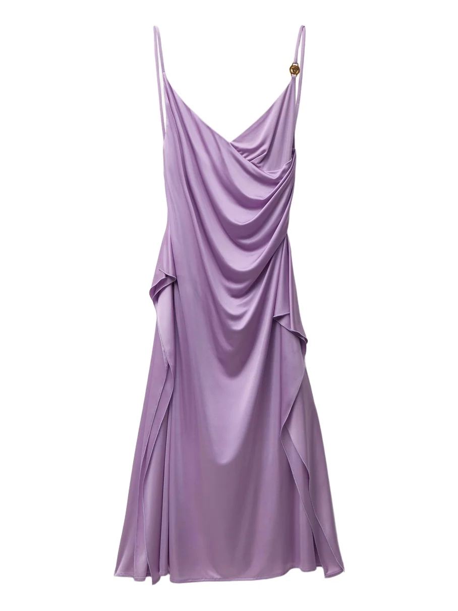 Viscose-Jersey Draped Midi Dress Viscose-Jersey Draped Midi Dress