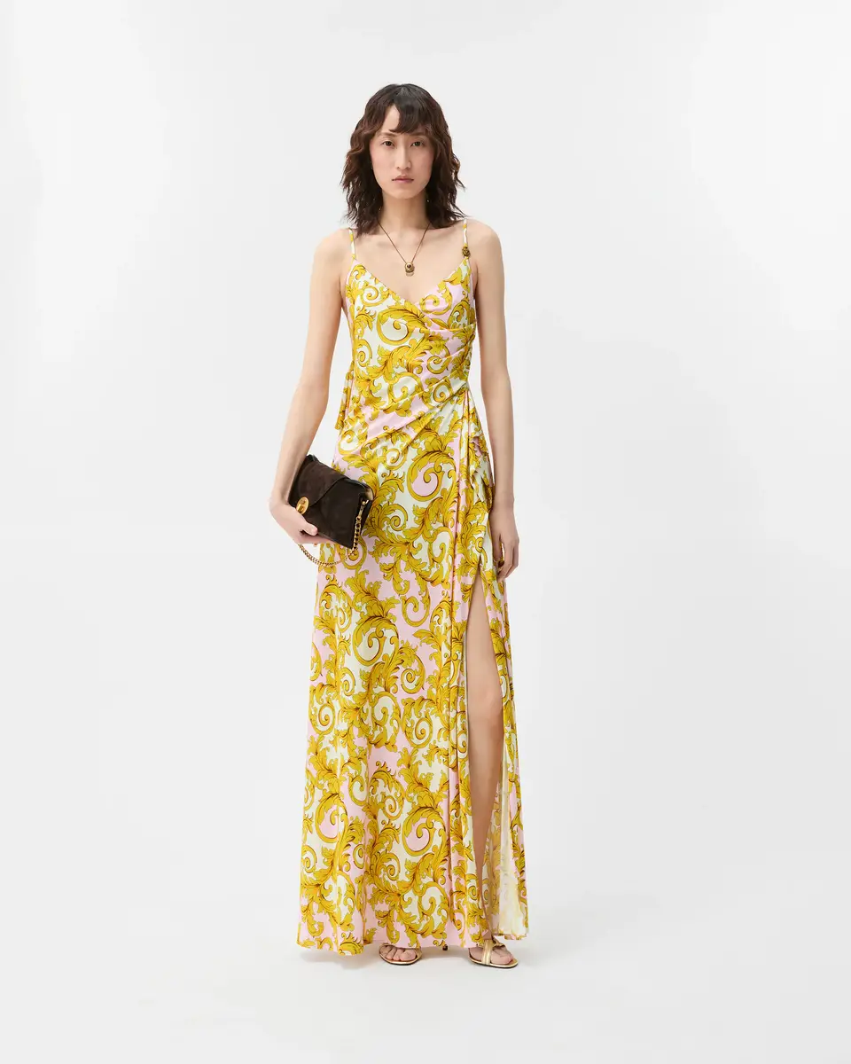 Versace Printed Viscose Jersey Gown | Thumbnail 2 Versace Printed Viscose Jersey Gown | Thumbnail 2