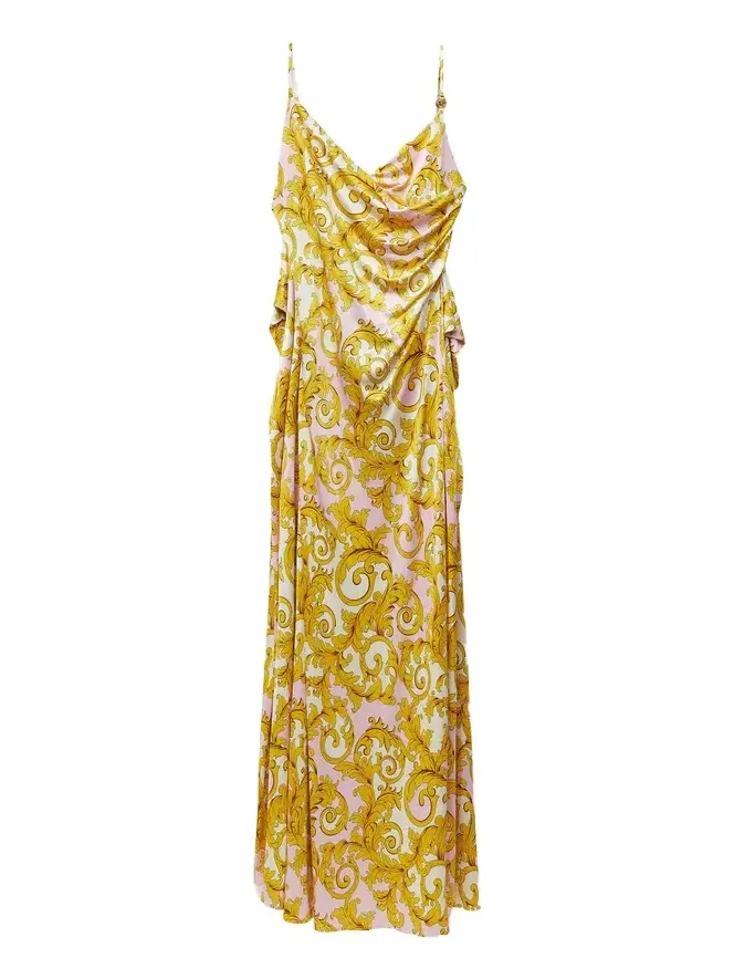 Printed Viscose Jersey Gown