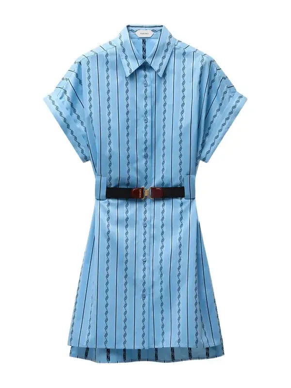 Versace Jacquard Cotton-Silk Mini Dress