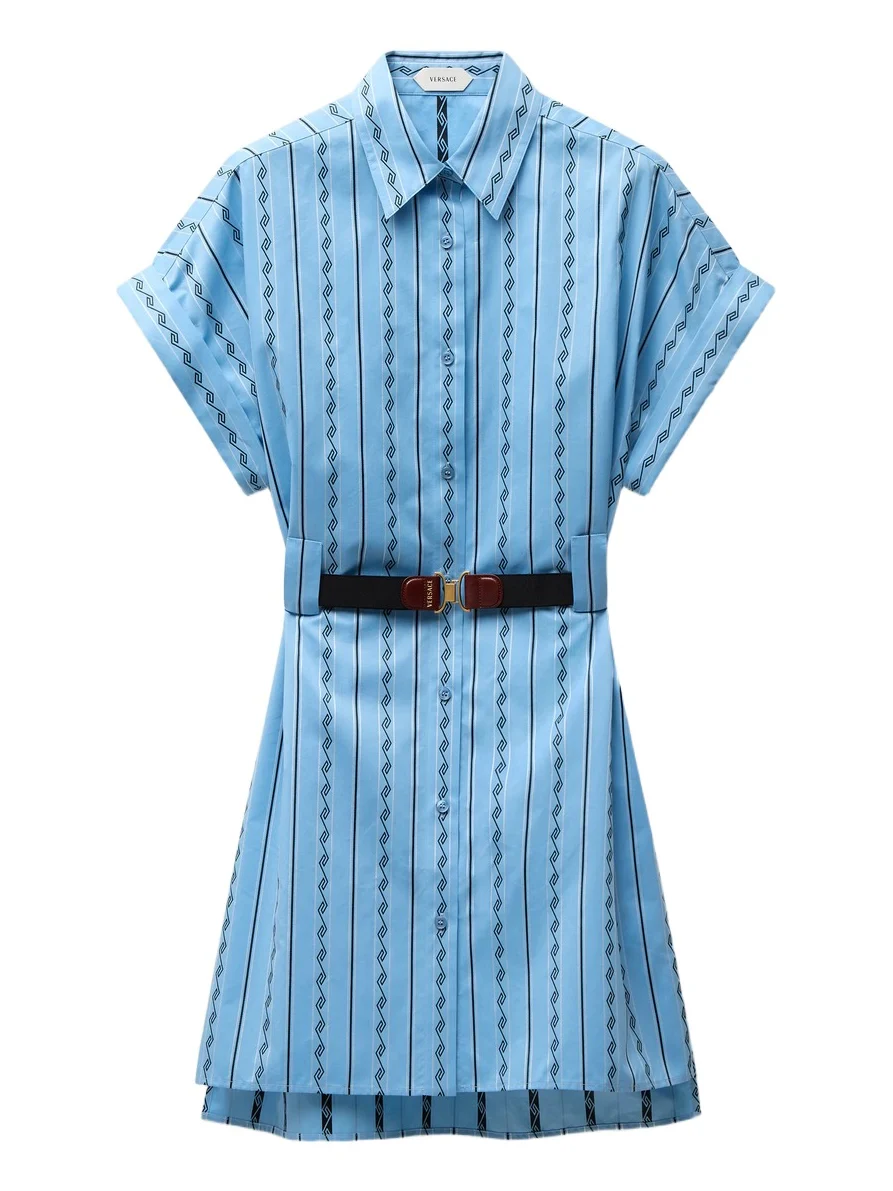 Versace Jacquard Cotton-Silk Mini Dress