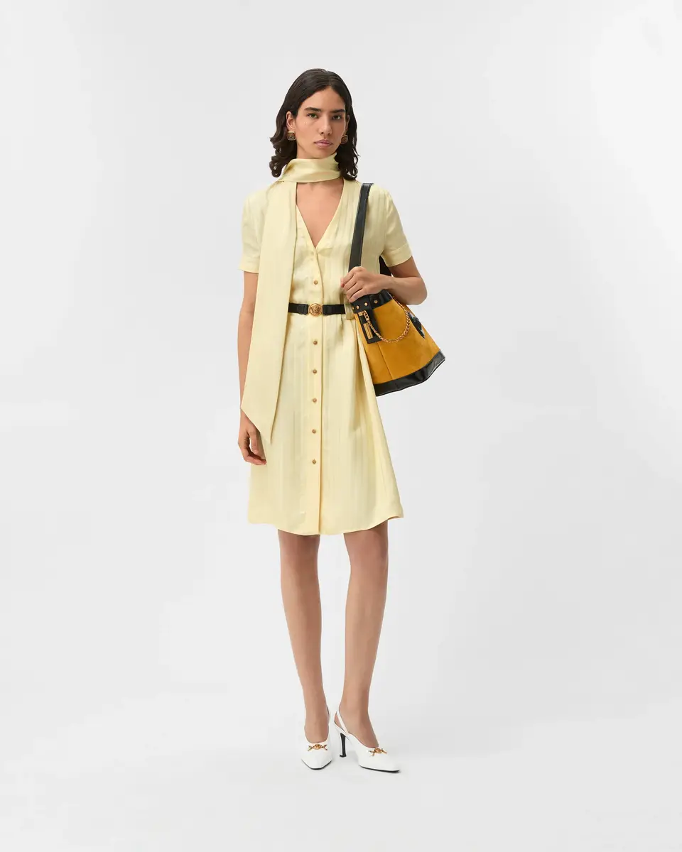 Versace Jacquard Viscose-Silk Midi Dress | Thumbnail 2