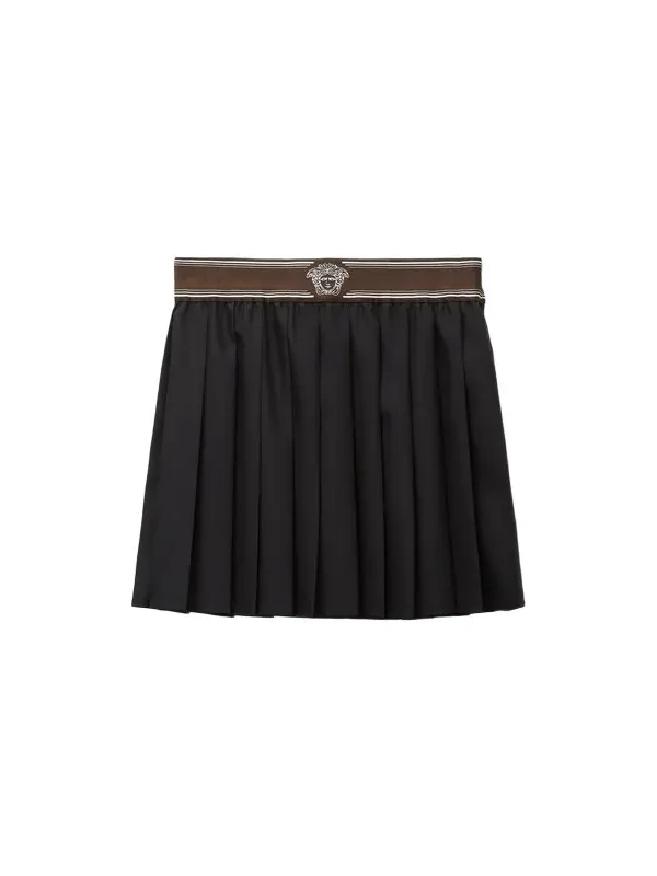 Pleated Wool-Mohair Mini Skirt