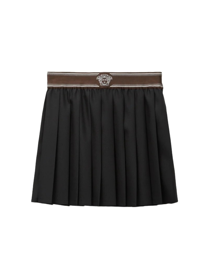 Pleated Wool-Mohair Mini Skirt Pleated Wool-Mohair Mini Skirt