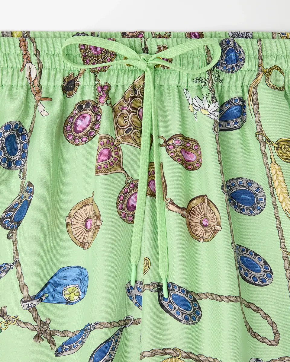 Versace Printed Silk Twill Shorts | Thumbnail 2