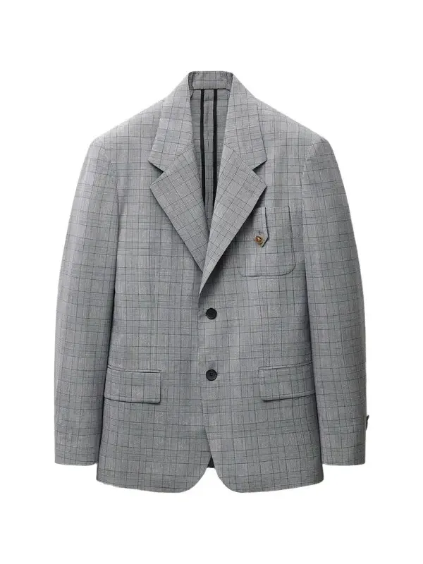 Versace Prince Of Wales Wool Blazer