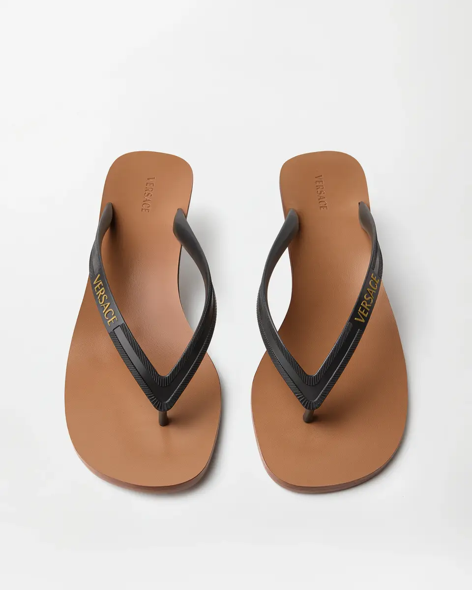 Versace Sophie Rubber Thong Sandals 40 mm | Thumbnail 2 Versace Sophie Rubber Thong Sandals 40 mm | Thumbnail 2