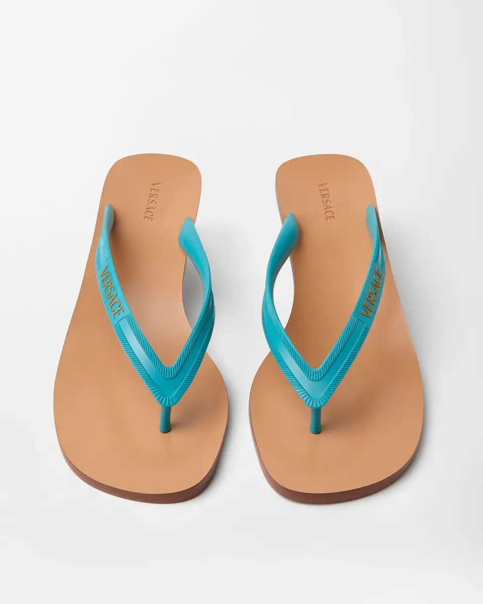 Versace Sophie Rubber Thong Sandals 40 mm | Thumbnail 2 Versace Sophie Rubber Thong Sandals 40 mm | Thumbnail 2