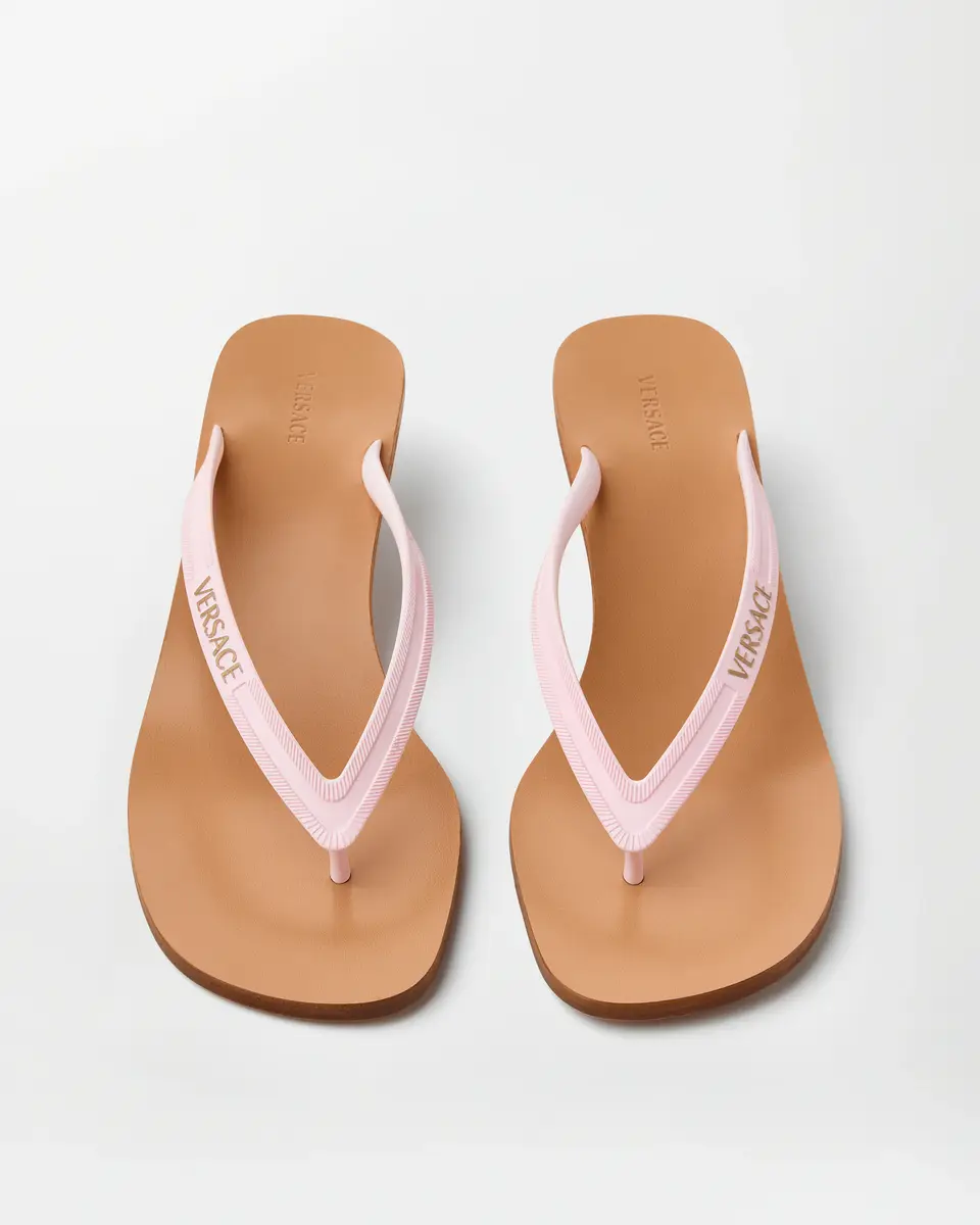 Versace Sophie Rubber Thong Sandals 40 mm | Thumbnail 2 Versace Sophie Rubber Thong Sandals 40 mm | Thumbnail 2