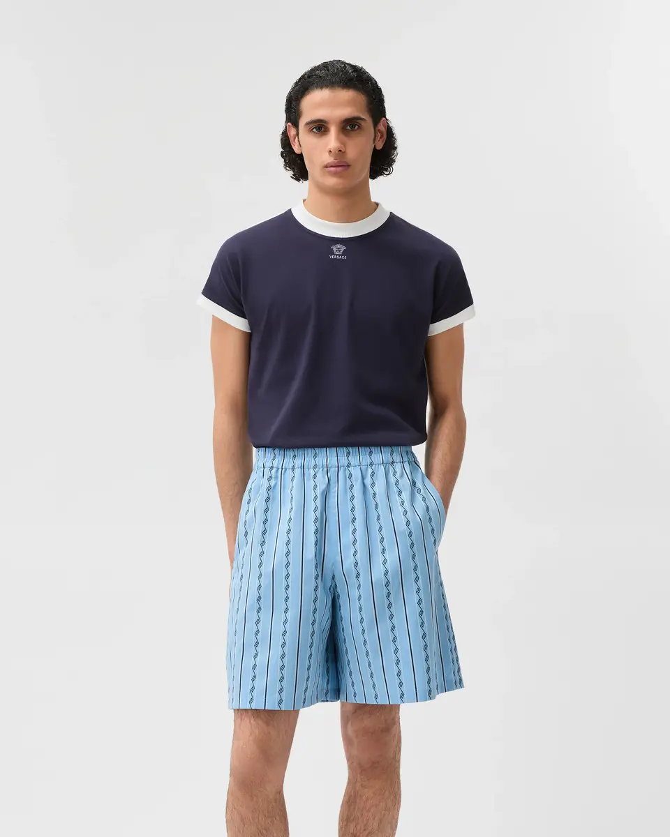 Versace Jacquard Cotton-Silk Shorts | Thumbnail 2
