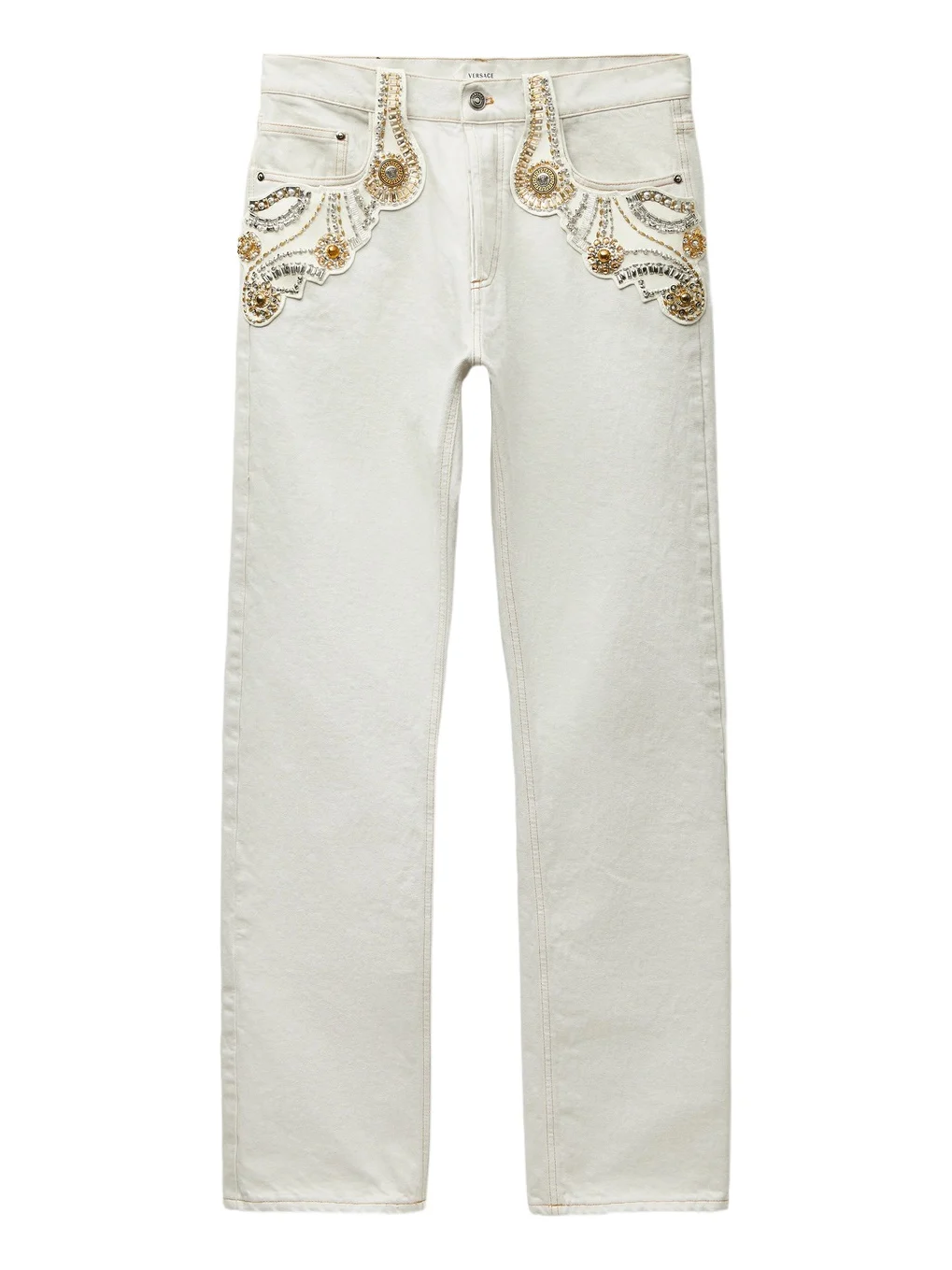 Embroidered Straight Jeans Embroidered Straight Jeans