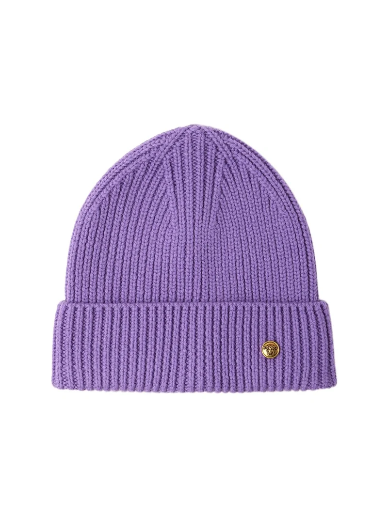 Ribbed Wool Knit Beanie
