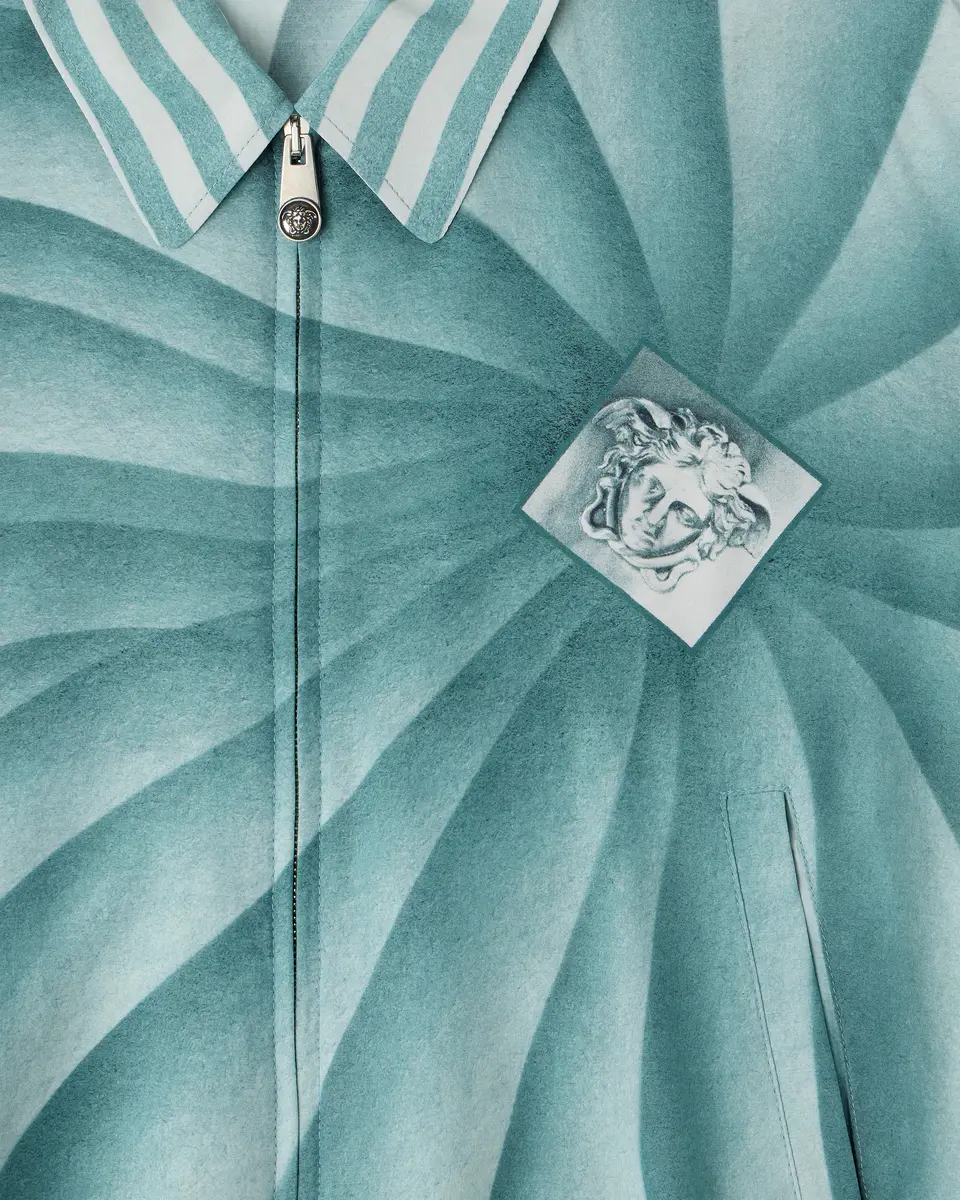 Versace Printed Silk-Poplin Blouson | Thumbnail 2