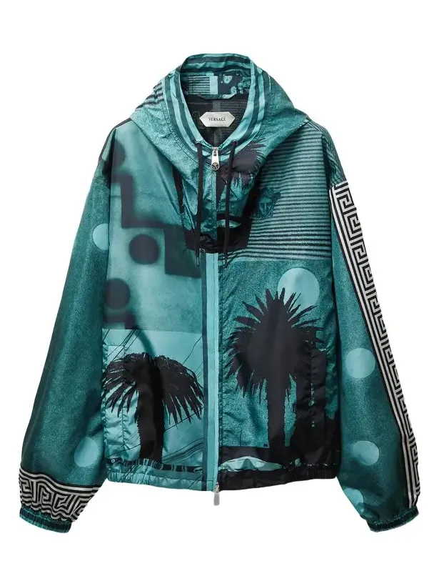 Versace Printed Nylon Windbreaker