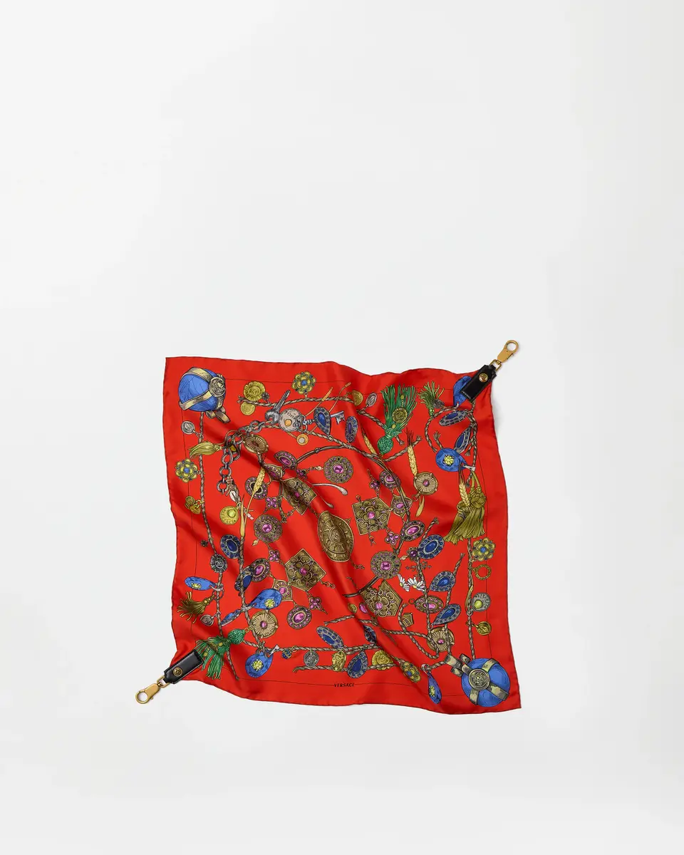 Versace Printed Silk Scarf Charm 55 cm | Thumbnail 2 Versace Printed Silk Scarf Charm 55 cm | Thumbnail 2