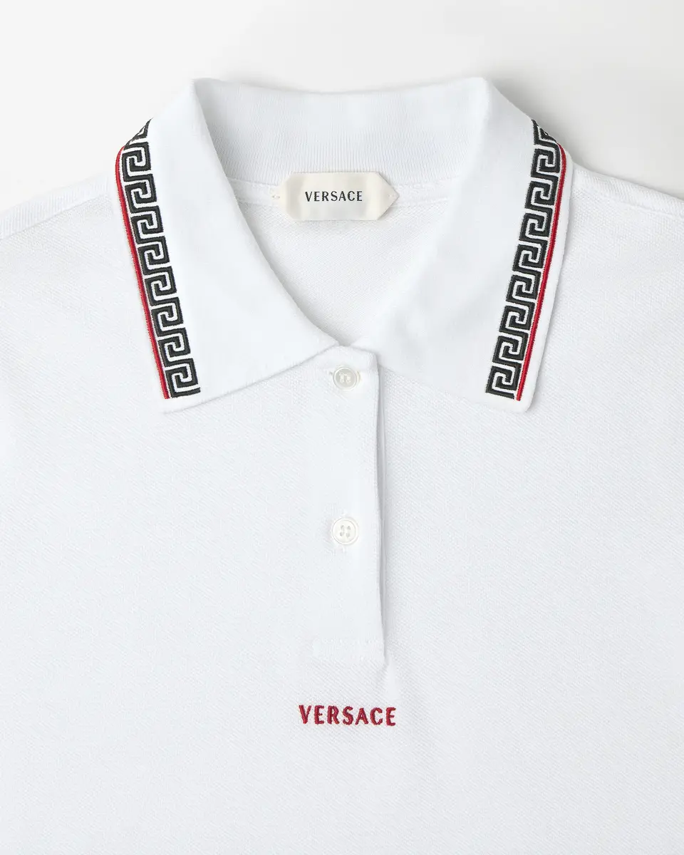 Versace Embroidered-Logo Cotton Piqué Polo | Thumbnail 2 Versace Embroidered-Logo Cotton Piqué Polo | Thumbnail 2