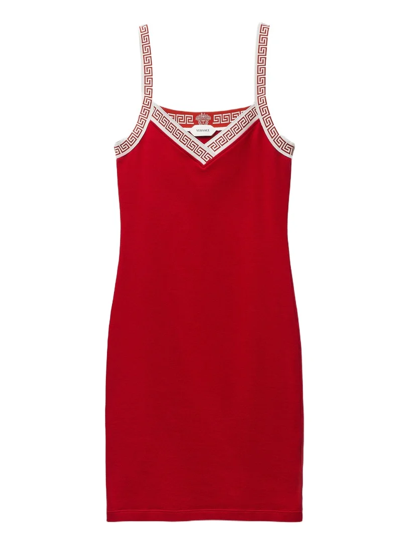 Versace Jacquard Stretch Cotton-Jersey Mini Dress